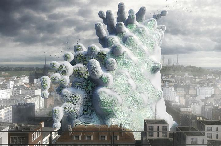 PhotoSynthEtica, Tower City View by ecoLogicStudio (rendering vyonix)