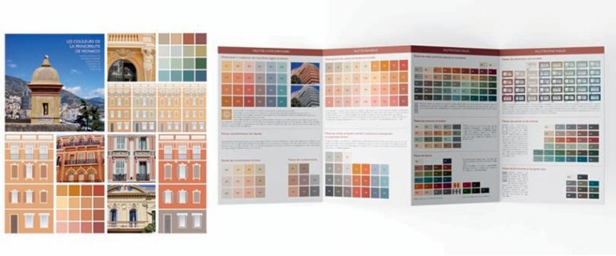 Charte des couleurs et des matériaux de la Principauté de Monaco. Conçue  par l’agence a3dc, cette étude se présente comme un guide vivant destiné à  révéler l’âme des façades monégasques. Nuanciers, outils, conseils et palettes  harmonisées invitent les habitant·es à prolonger l’élégance singulière du pa trimoine, dans le respect des teintes historiques et de l’éclat méditerranéen.  Atelier 3D couleur
