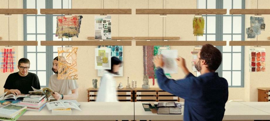 Crédit : "Vitrine des matériaux, des métiers d’art et du design" de Gisèle Blanc Garin, Jalil Ouadah, Julian Turgy, Julie Vandal, Paolo Saillard de l'École des Arts Décoratifs – PSL