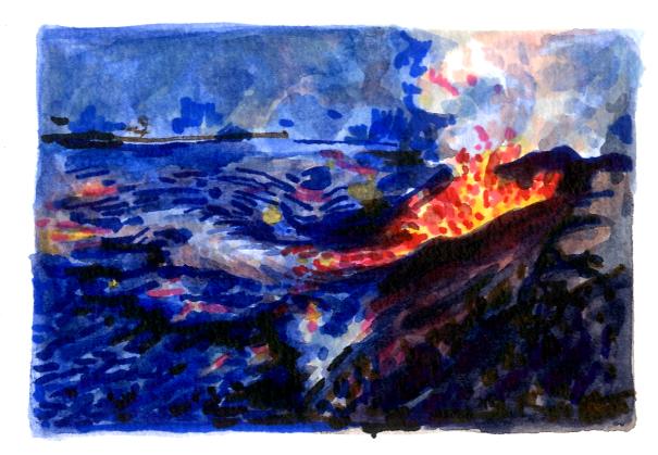 Les fontaines de lave du Kilauea © Garance Petit