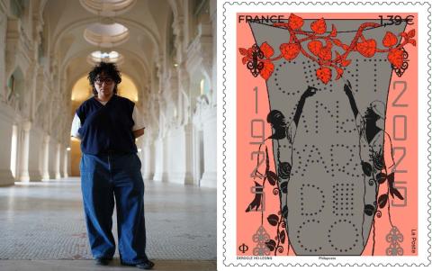 Timbre signé Lisa Derocle Ho-Léong pour célébrer le centenaire de l’Art déco